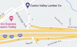 This is a map of the location of Castro Valley Lumber